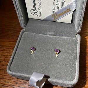 Gorgeous Romanza February Birthstone Earrings